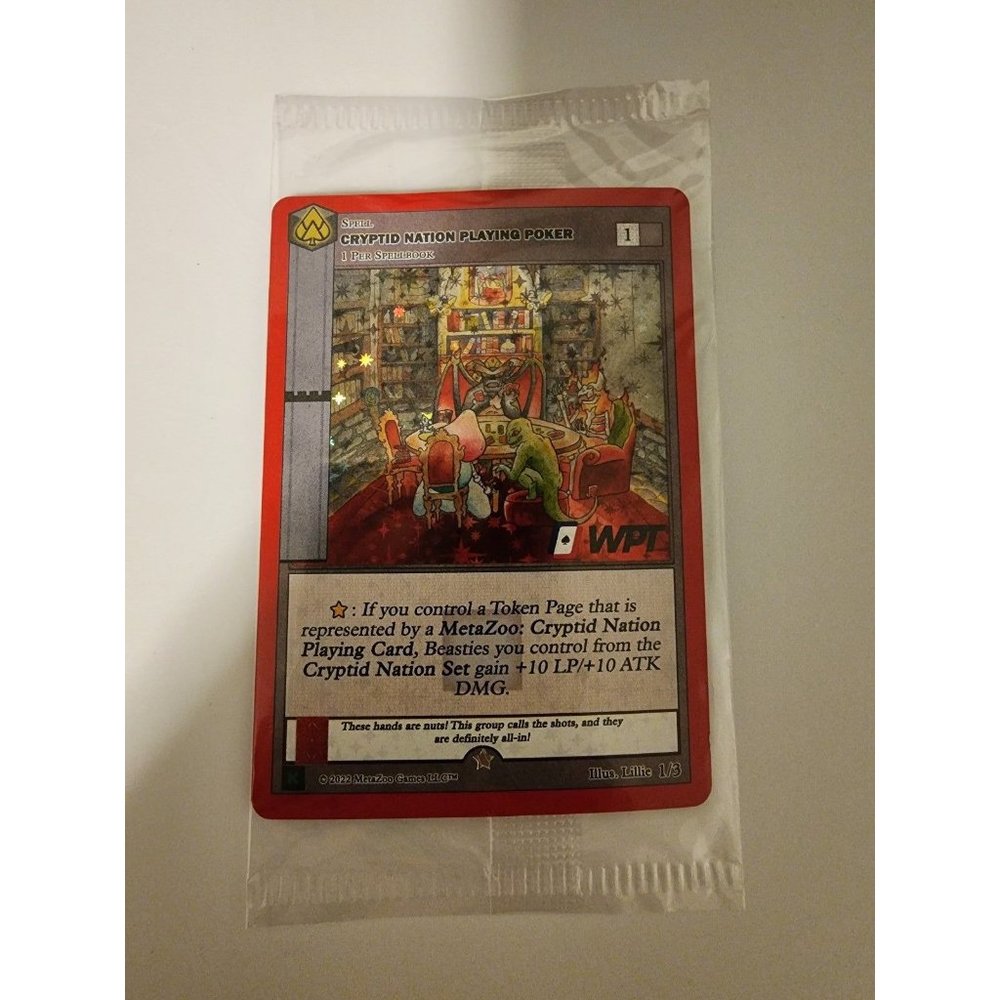 Metazoo Kickstarter Cryptid Nation Playing Poker SEALED Promo Card